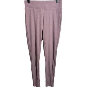 By Egreis Women's Pink Ribbed High Rise Knit Leggings Size Medium Casual